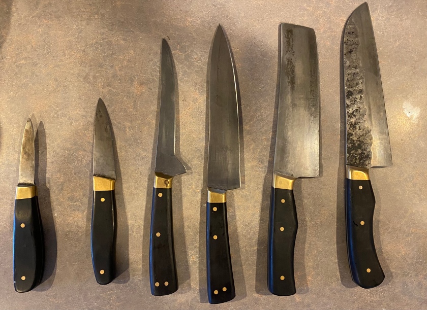 Knives by Andy Gladish at Element Fe Forge